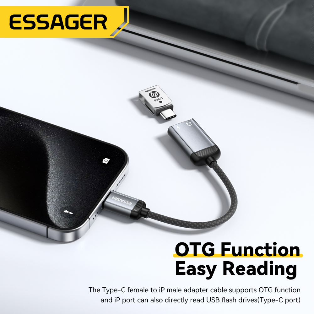 Аудиоадаптер Essager Type C, к – обзор и цена Wired Earphone Lightning